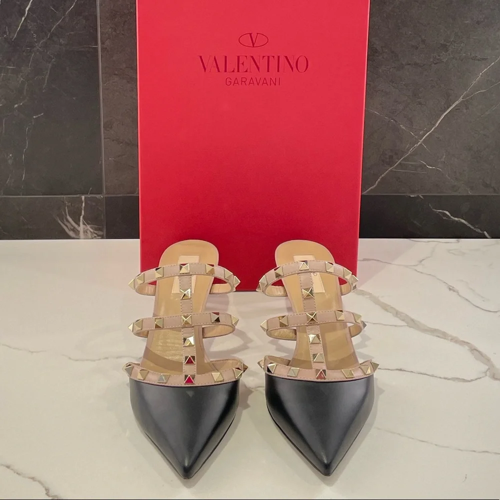 Valentino Rockstud Mules - Picture 2 of 8